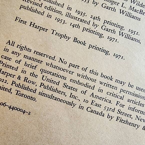 Vintage Nonfiction Books, Little House on the Prairie Paperback Story Book - Picture 3 of 5